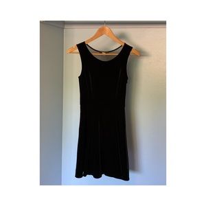 black velvet cocktail dress
